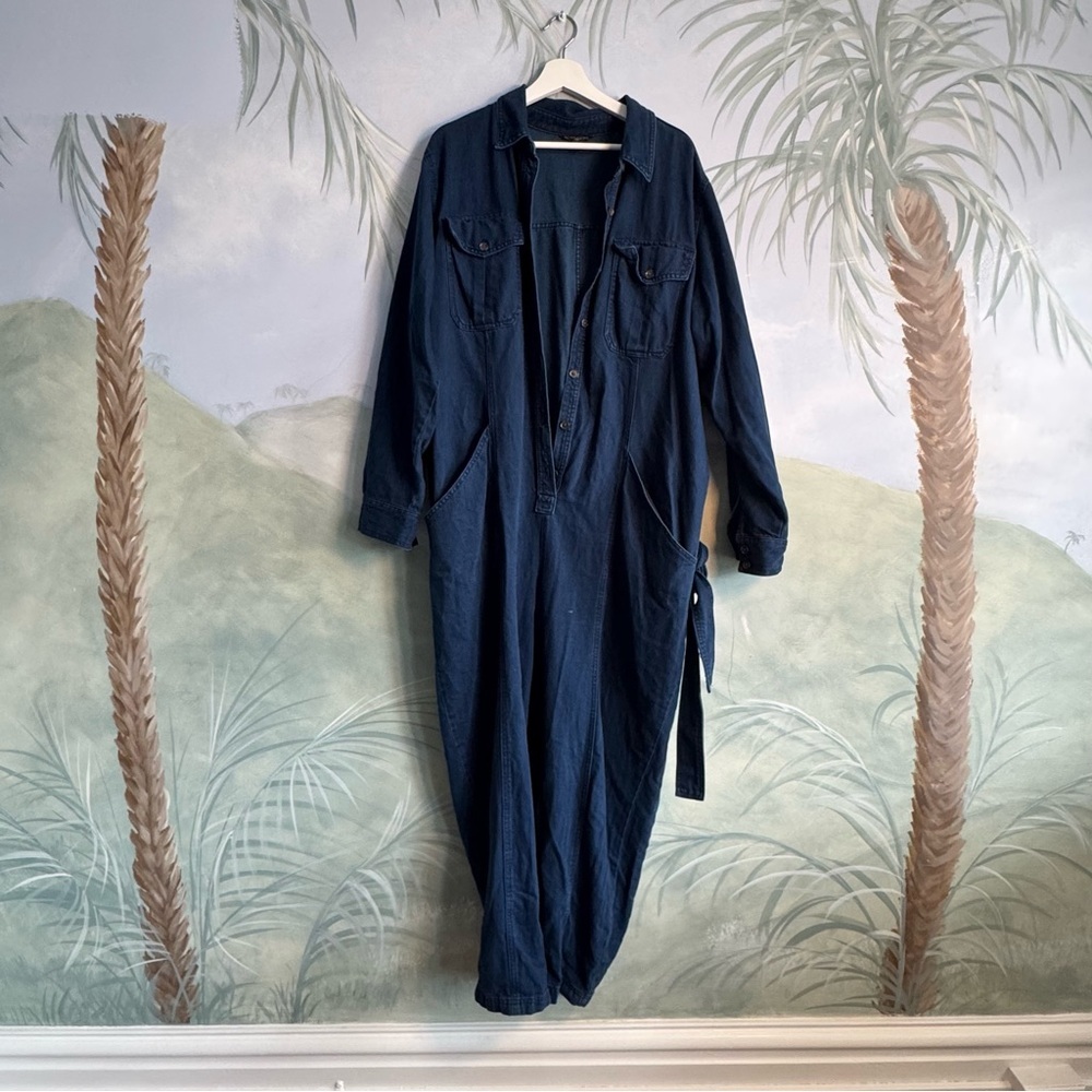 Banana Republic Navy jeans, Jumpsuit with Chest Pockets, size XL